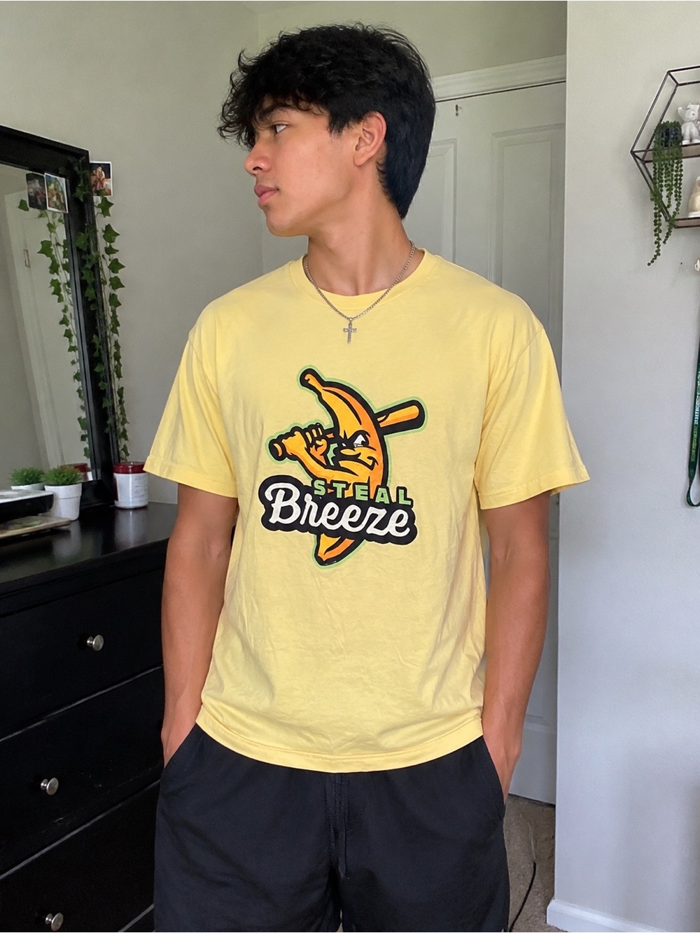 Steal Breeze Yellow Graphic Tee - Men
